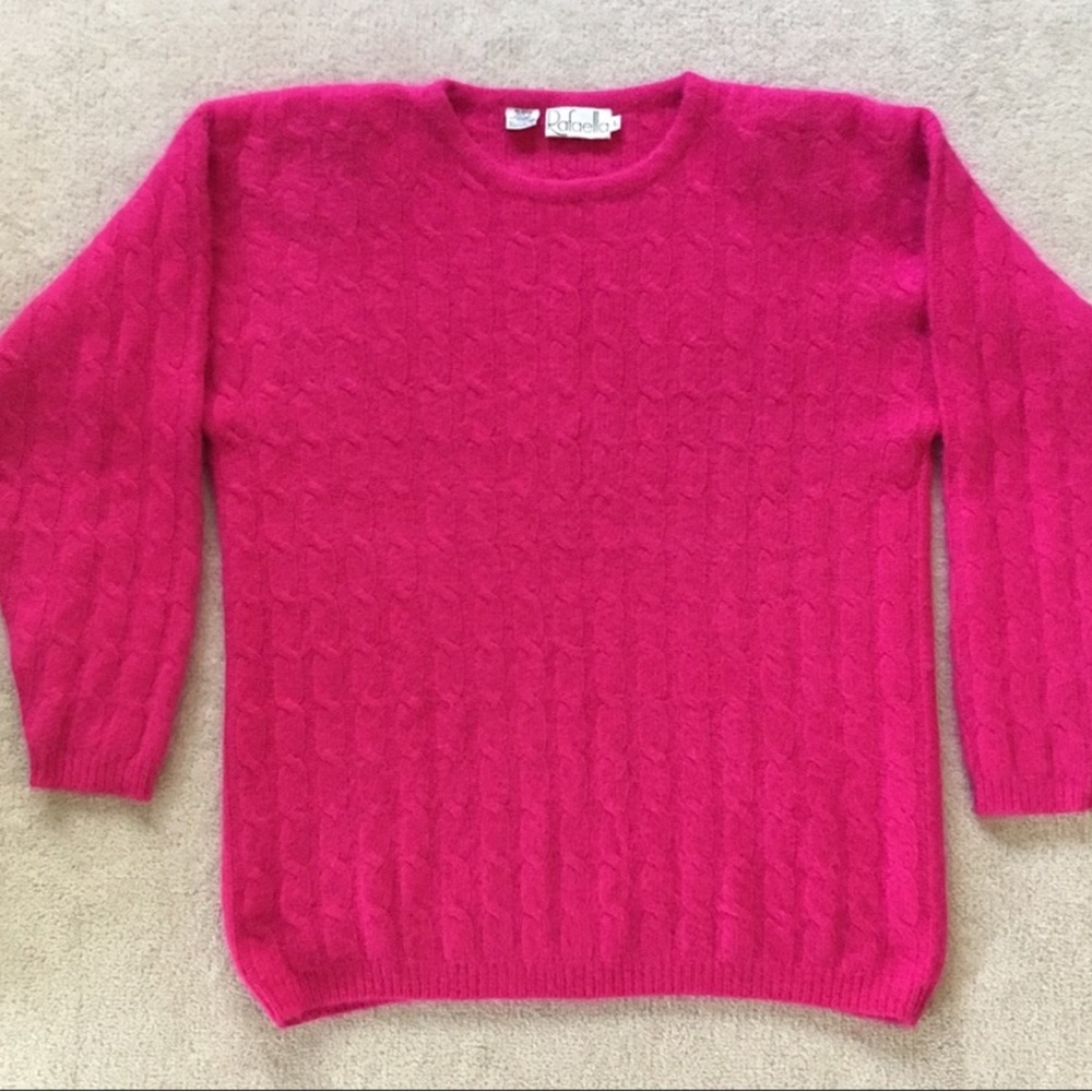 RAFELLA Pink Cable Style Sweater